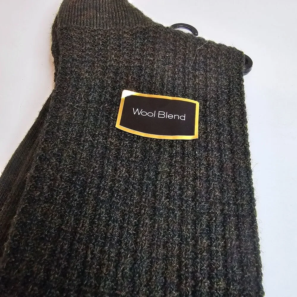 NOS Gold Toe Wool Blend Dark Olive Men's Socks Size 10-13